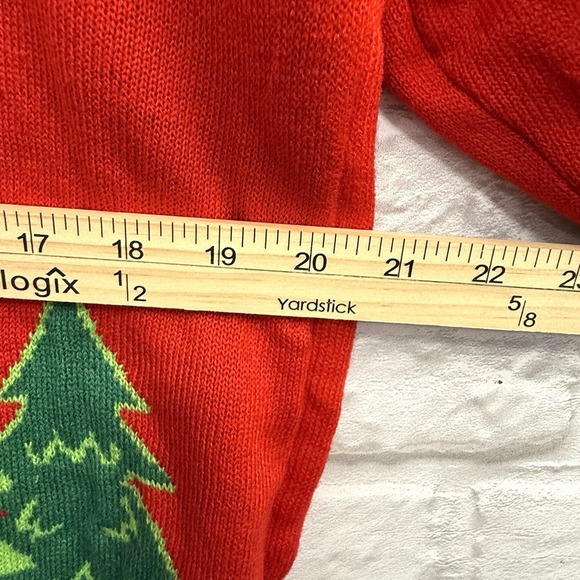 Giggling Getup L Ugly Christmas Sweater LED Light Up Christmas Dinosaur Tree Rex - Picture 11 of 13